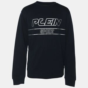 Plein Sport Navy Blue Jersey Logo Sweatshirt Xl